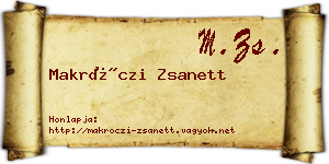 Makróczi Zsanett névjegykártya
